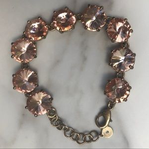 Stella & Dot Rivoli Rhinestone Bracelet Pink/Rose